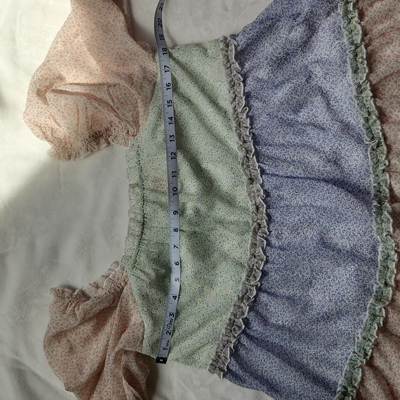 STORIA Baby Doll, Oversize, Boxy, Layering  Puff Ballon Sheer Sleeves Mini Dress - Picture 10 of 11